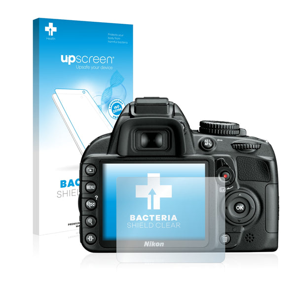 upscreen Bacteria Shield Clear Premium Antibacterial Screen Protector for Nikon D3100