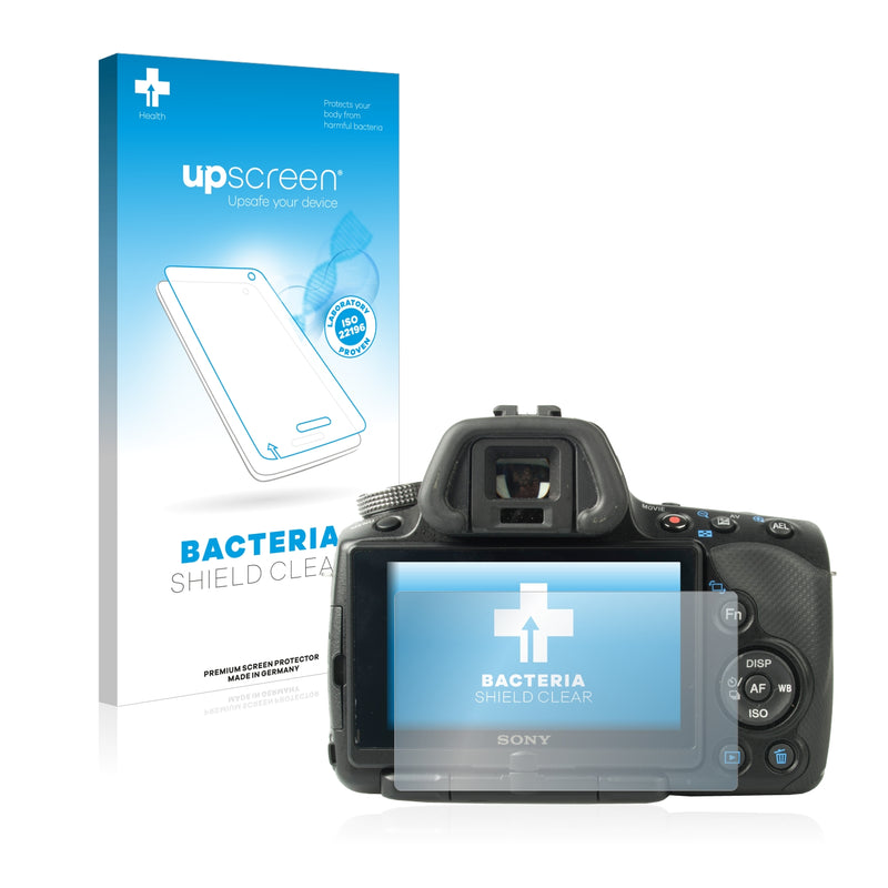 upscreen Bacteria Shield Clear Premium Antibacterial Screen Protector for Sony Alpha 55 (SLT-A55V)