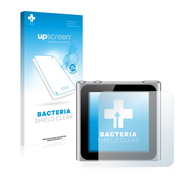upscreen Bacteria Shield Clear Premium Antibacterial Screen Protector for Apple iPod nano 2010 (6th. generation)