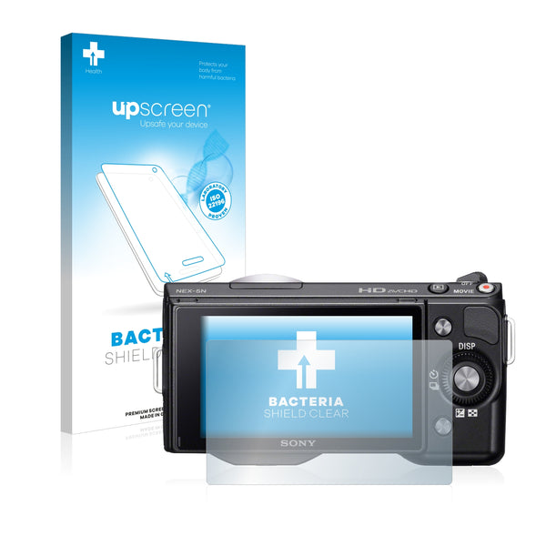 upscreen Bacteria Shield Clear Premium Antibacterial Screen Protector for Sony Alpha NEX-5N