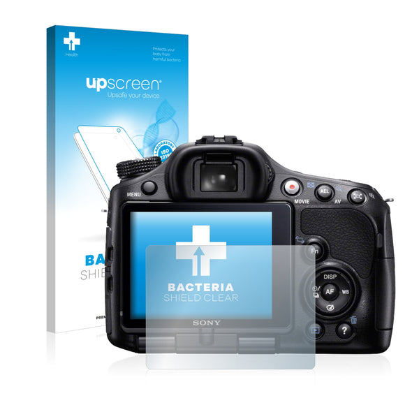 upscreen Bacteria Shield Clear Premium Antibacterial Screen Protector for Sony Alpha 65V (SLT-A65V)