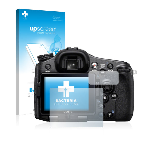 upscreen Bacteria Shield Clear Premium Antibacterial Screen Protector for Sony Alpha 77V (SLT-77V)