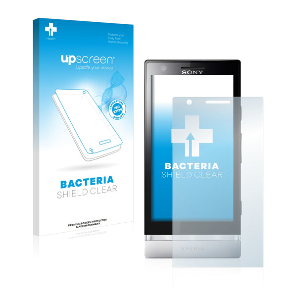 upscreen Bacteria Shield Clear Premium Antibacterial Screen Protector for Sony Xperia P LT22 LT22i
