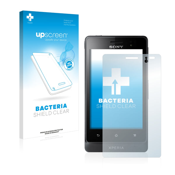 upscreen Bacteria Shield Clear Premium Antibacterial Screen Protector for Sony Xperia Go ST27i