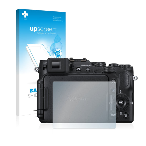upscreen Bacteria Shield Clear Premium Antibacterial Screen Protector for Nikon Coolpix P7700
