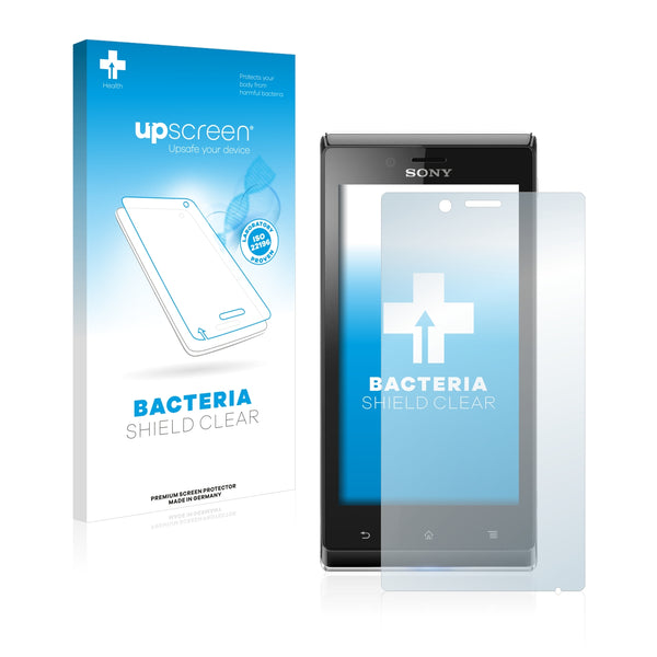 upscreen Bacteria Shield Clear Premium Antibacterial Screen Protector for Sony Xperia J ST26i