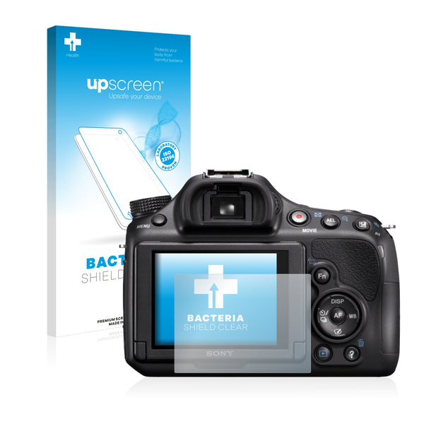 upscreen Bacteria Shield Clear Premium Antibacterial Screen Protector for Sony Alpha 58 (SLT-A58)