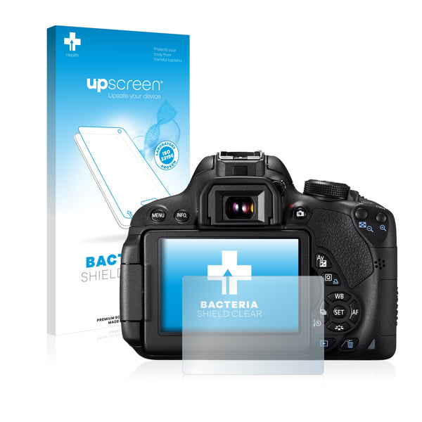 upscreen Bacteria Shield Clear Premium Antibacterial Screen Protector for Canon EOS 700D