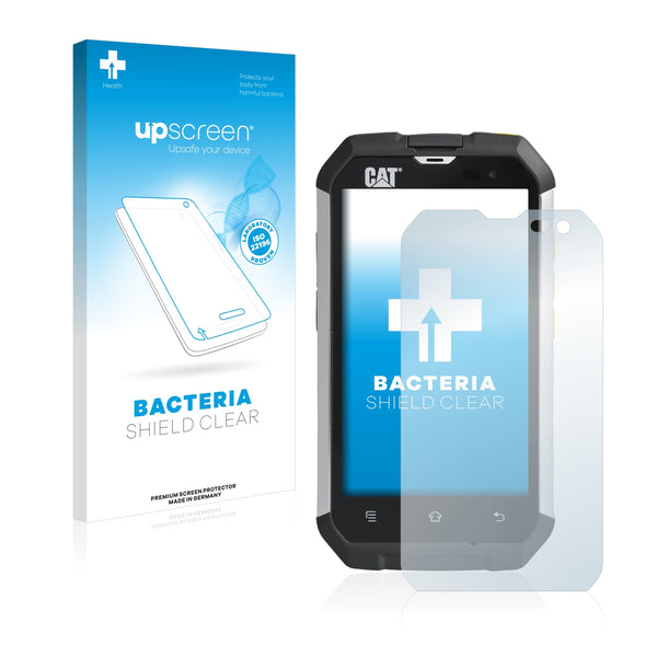 upscreen Bacteria Shield Clear Premium Antibacterial Screen Protector for Caterpillar Cat B15