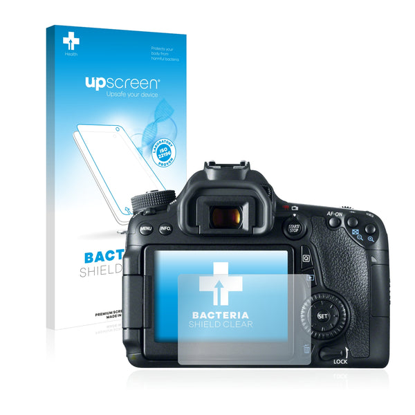 upscreen Bacteria Shield Clear Premium Antibacterial Screen Protector for Canon EOS 70D
