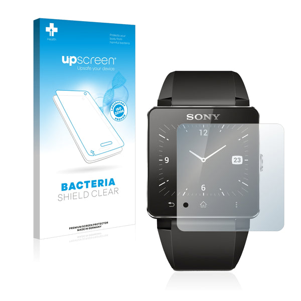 upscreen Bacteria Shield Clear Premium Antibacterial Screen Protector for Sony Smartwatch 2