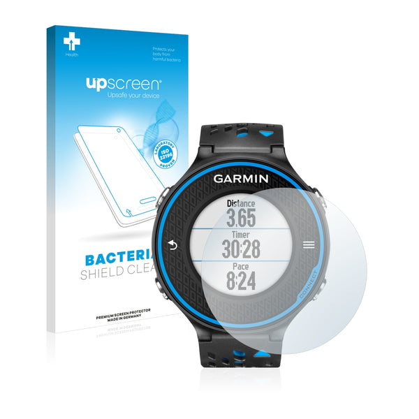 upscreen Bacteria Shield Clear Premium Antibacterial Screen Protector for Garmin Forerunner 620