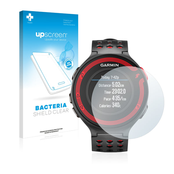 upscreen Bacteria Shield Clear Premium Antibacterial Screen Protector for Garmin Forerunner 220