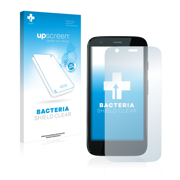 upscreen Bacteria Shield Clear Premium Antibacterial Screen Protector for Motorola Moto G