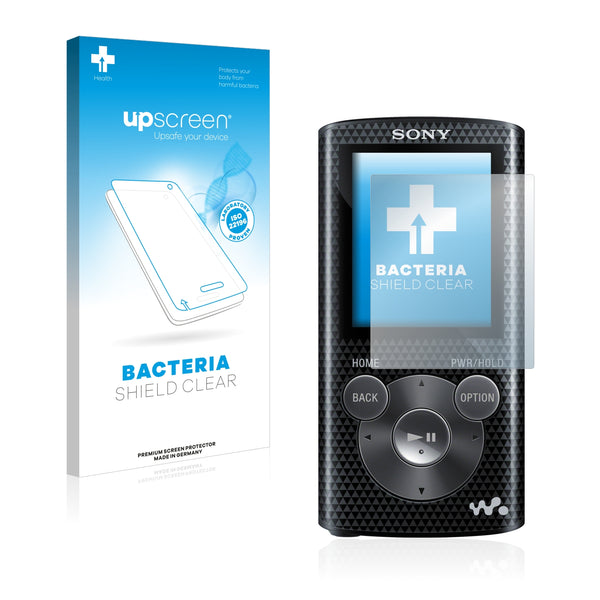 upscreen Bacteria Shield Clear Premium Antibacterial Screen Protector for Sony Walkman NWZ-E384