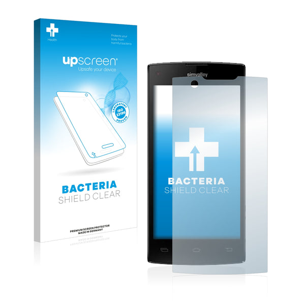 upscreen Bacteria Shield Clear Premium Antibacterial Screen Protector for Simvalley Mobile SP-2X.slim