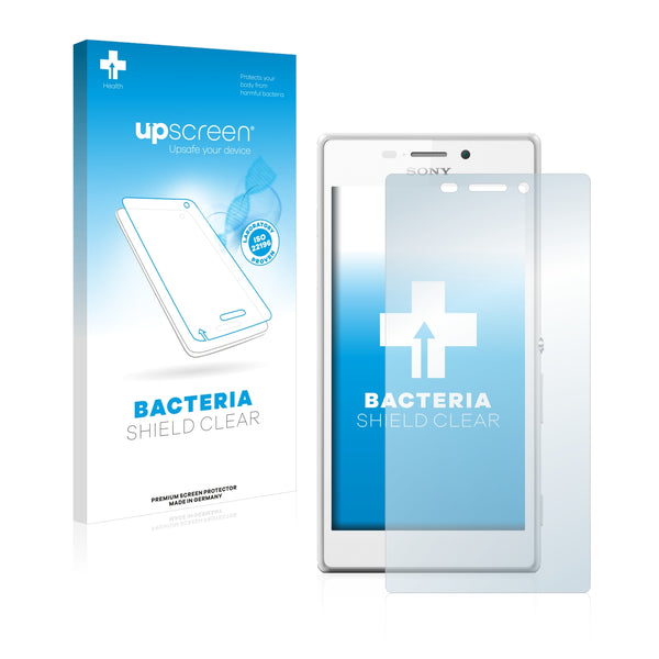 upscreen Bacteria Shield Clear Premium Antibacterial Screen Protector for Sony Xperia M2 D2306