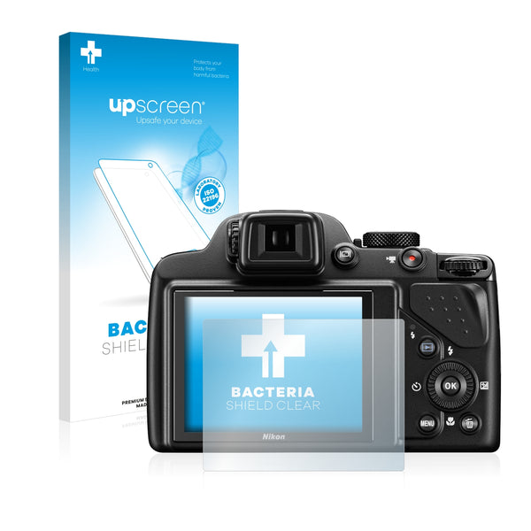 upscreen Bacteria Shield Clear Premium Antibacterial Screen Protector for Nikon Coolpix P530