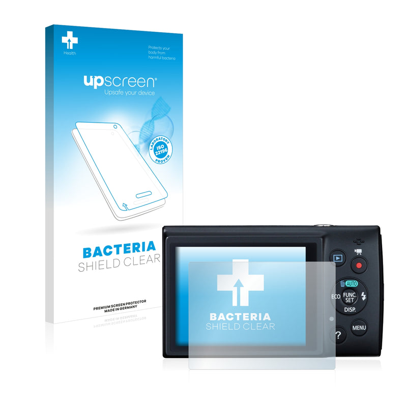 upscreen Bacteria Shield Clear Premium Antibacterial Screen Protector for Canon Digital Ixus 155