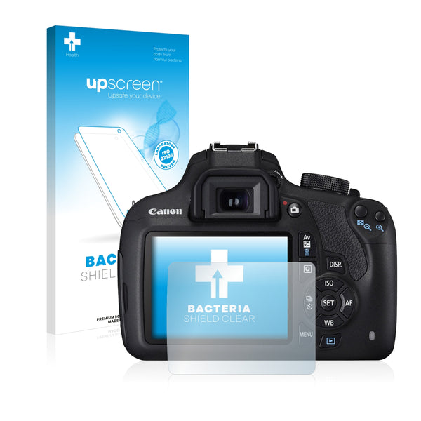 upscreen Bacteria Shield Clear Premium Antibacterial Screen Protector for Canon EOS 1200D