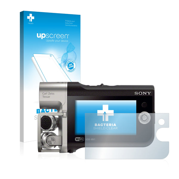 upscreen Bacteria Shield Clear Premium Antibacterial Screen Protector for Sony HDR-MV1