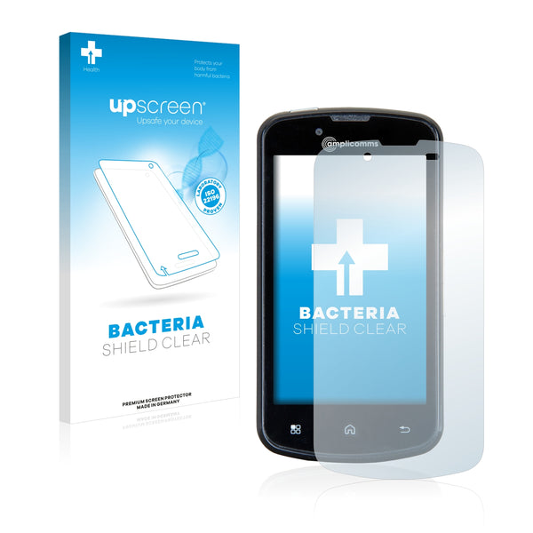 upscreen Bacteria Shield Clear Premium Antibacterial Screen Protector for amplicomms PowerTel M9000