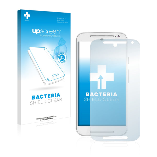 upscreen Bacteria Shield Clear Premium Antibacterial Screen Protector for Motorola Moto G 2nd 2014