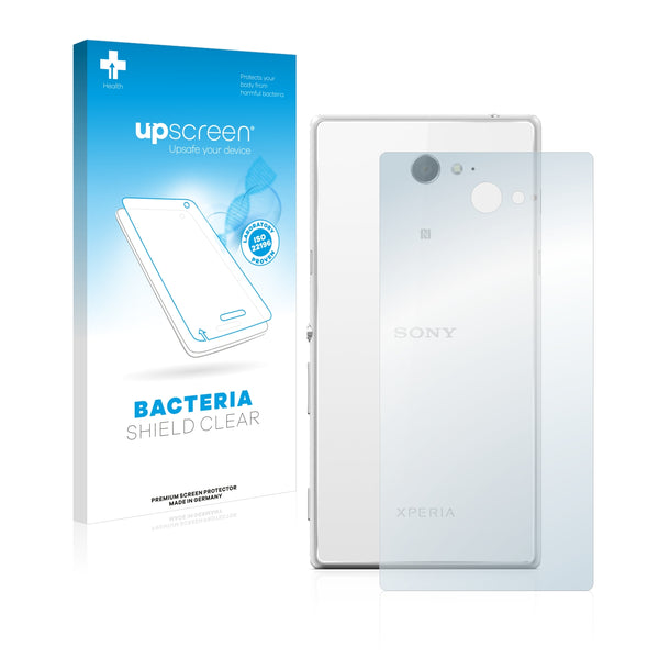 upscreen Bacteria Shield Clear Premium Antibacterial Screen Protector for Sony Xperia M2 D2303 (Back)