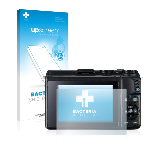 upscreen Bacteria Shield Clear Premium Antibacterial Screen Protector for Canon EOS M3