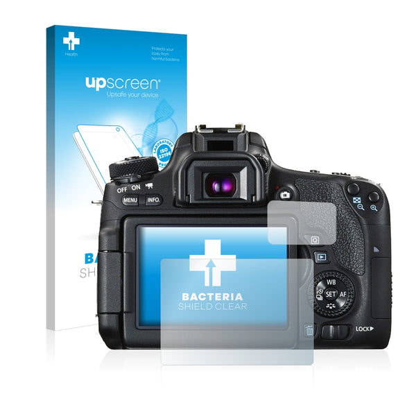 upscreen Bacteria Shield Clear Premium Antibacterial Screen Protector for Canon EOS 760D