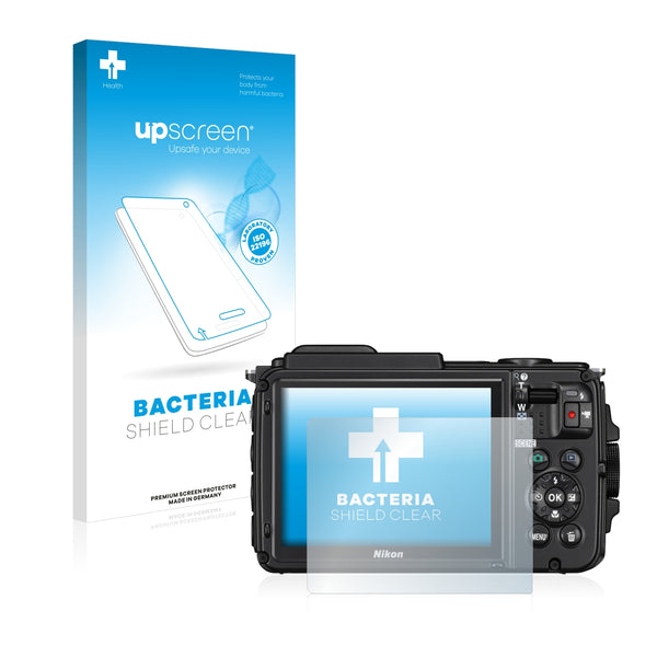 upscreen Bacteria Shield Clear Premium Antibacterial Screen Protector for Nikon Coolpix AW130