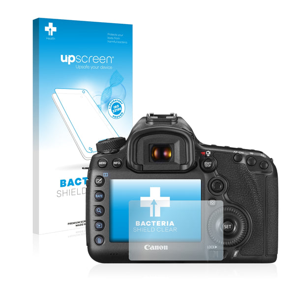 upscreen Bacteria Shield Clear Premium Antibacterial Screen Protector for Canon EOS 5DS