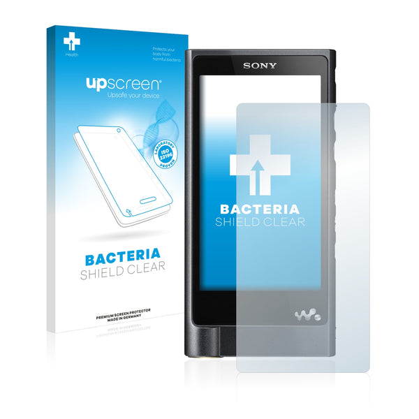 upscreen Bacteria Shield Clear Premium Antibacterial Screen Protector for Sony Walkman NW-ZX2