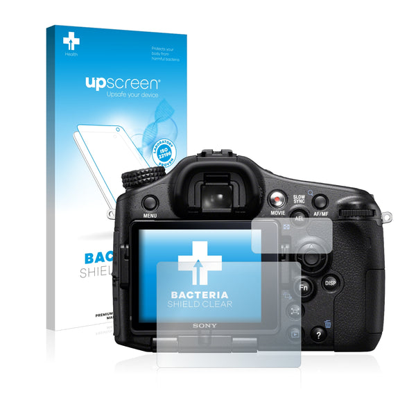 upscreen Bacteria Shield Clear Premium Antibacterial Screen Protector for Sony Alpha 77 (SLT-77)