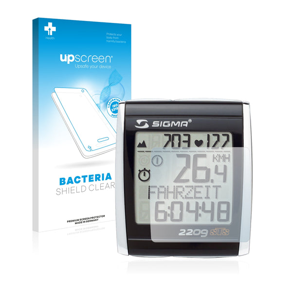 upscreen Bacteria Shield Clear Premium Antibacterial Screen Protector for Sigma BC 2209 STS