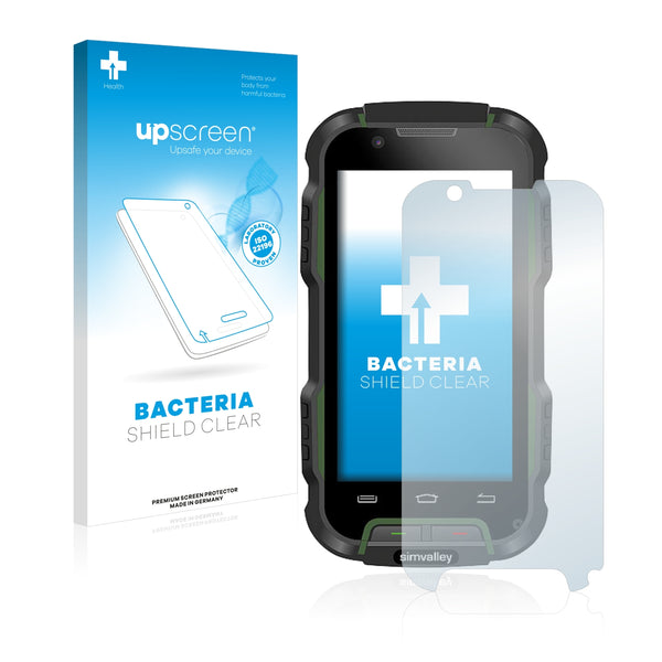 upscreen Bacteria Shield Clear Premium Antibacterial Screen Protector for Simvalley Mobile SPT-900