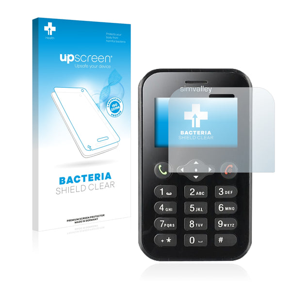 upscreen Bacteria Shield Clear Premium Antibacterial Screen Protector for Simvalley Mobile RX-482 Pico