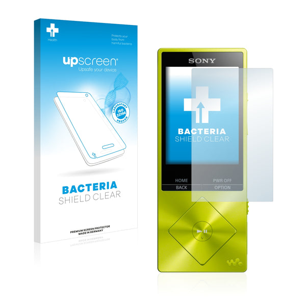 upscreen Bacteria Shield Clear Premium Antibacterial Screen Protector for Sony NW-A25HN NW-A20 Series