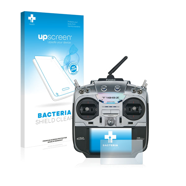 upscreen Bacteria Shield Clear Premium Antibacterial Screen Protector for Robbe Futaba T18SZ