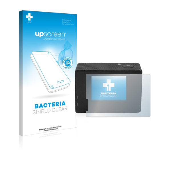 upscreen Bacteria Shield Clear Premium Antibacterial Screen Protector for SJCAM SJ4000+ Action Cam