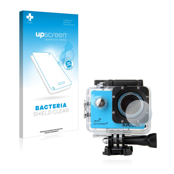 upscreen Bacteria Shield Clear Premium Antibacterial Screen Protector for SJCAM SJ4000+ Action Cam Lens (housing)