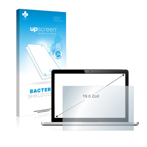 upscreen Bacteria Shield Clear Premium Antibacterial Screen Protector for Laptops and Ultrabooks with 19 inch Displays [377 mm x 302 mm, 5:4]