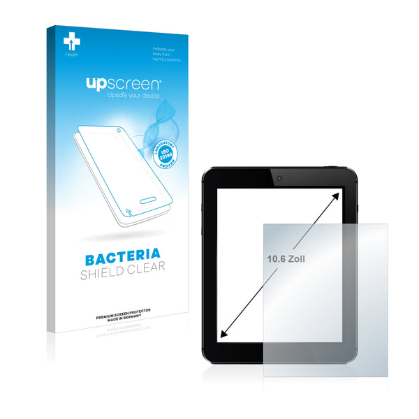 upscreen Bacteria Shield Clear Premium Antibacterial Screen Protector for Tablets with 10.6 inch Displays [230 mm x 138 mm, 15:9]