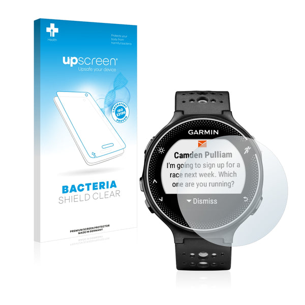 upscreen Bacteria Shield Clear Premium Antibacterial Screen Protector for Garmin Forerunner 230