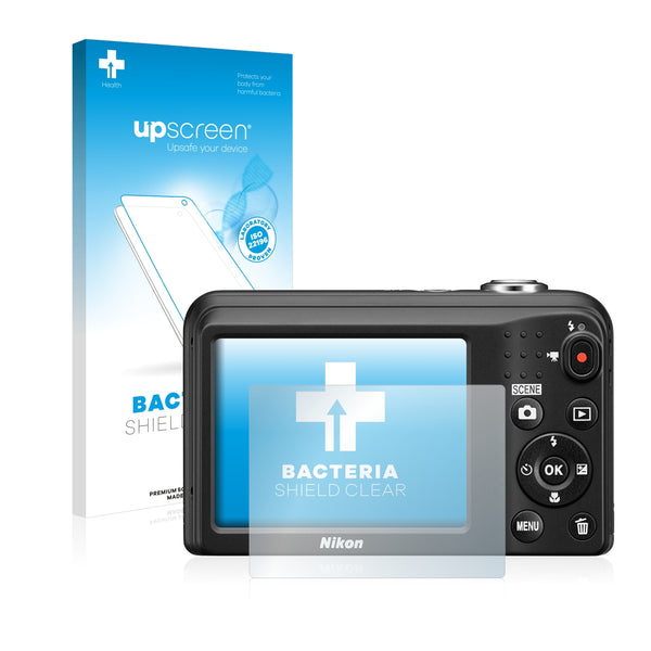 upscreen Bacteria Shield Clear Premium Antibacterial Screen Protector for Nikon Coolpix A10