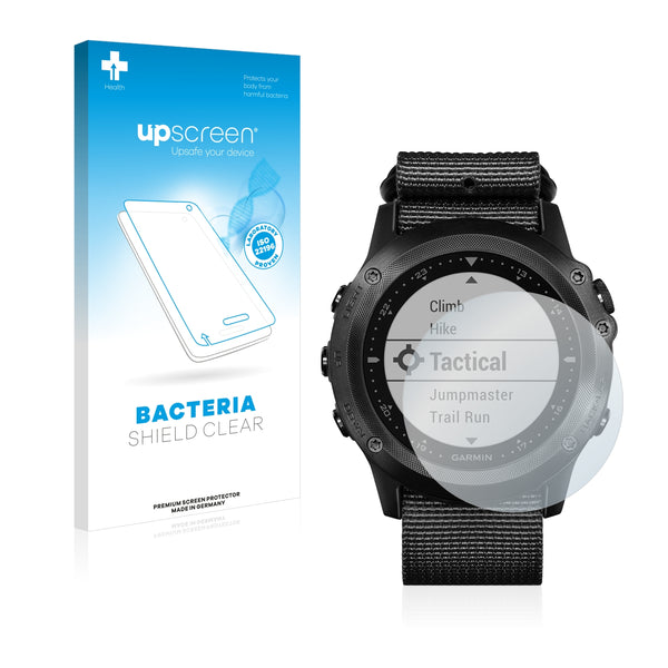 upscreen Bacteria Shield Clear Premium Antibacterial Screen Protector for Garmin Tactix Bravo