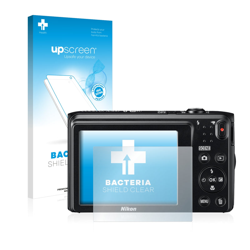upscreen Bacteria Shield Clear Premium Antibacterial Screen Protector for Nikon Coolpix A300