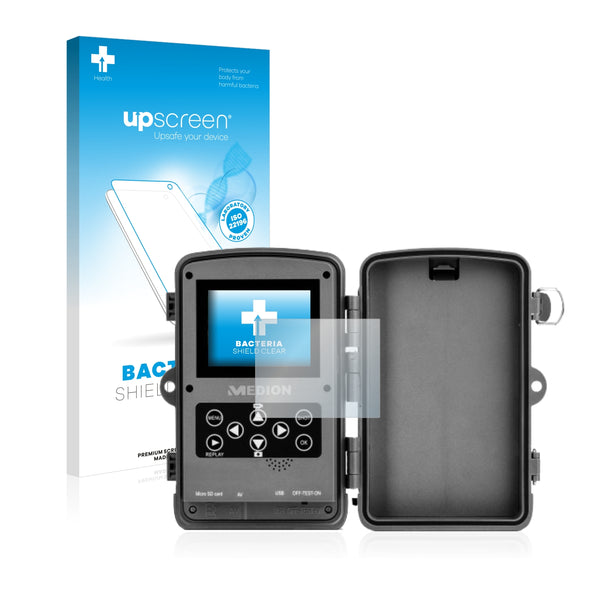 upscreen Bacteria Shield Clear Premium Antibacterial Screen Protector for Medion Wildkamera S49119 (MD 87396)