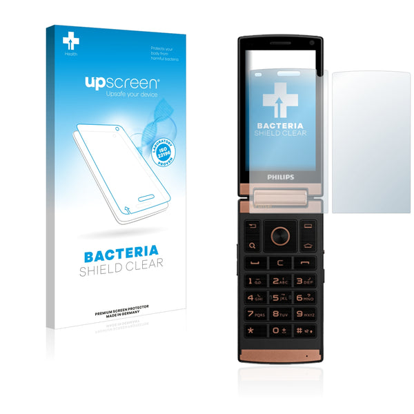 upscreen Bacteria Shield Clear Premium Antibacterial Screen Protector for Philips Xenium V989