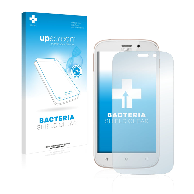 upscreen Bacteria Shield Clear Premium Antibacterial Screen Protector for Yezz Andy 5M VR